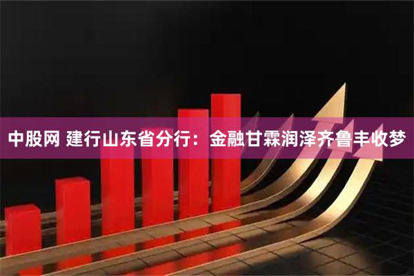 中股网 建行山东省分行：金融甘霖润泽齐鲁丰收梦